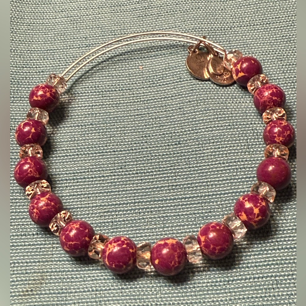 Alex and Ani purple carousel bracelet